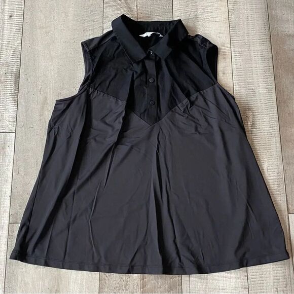 Foxcroft Sasha Knit-Woven Sleeveless Layering Tunic - Picture 2 of 4